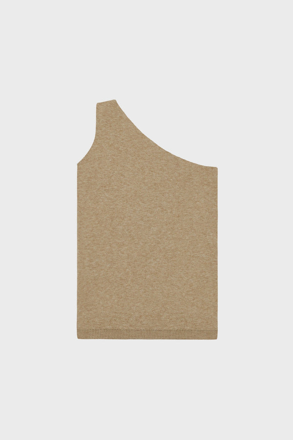 ONE-SHOULDER KNIT TOP IN VISCOSE