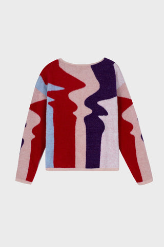 MULTICOLOR BRUSHED-KNIT SWEATER