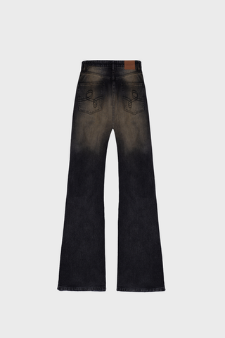 WIDE-LEG JEANS IN SUN-FADED DENIM