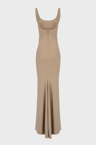 MAXI TANK DRESS IN CREPE-JERSEY