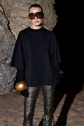 SCULPTED T-SHIRT IN COTTON-JERSEY