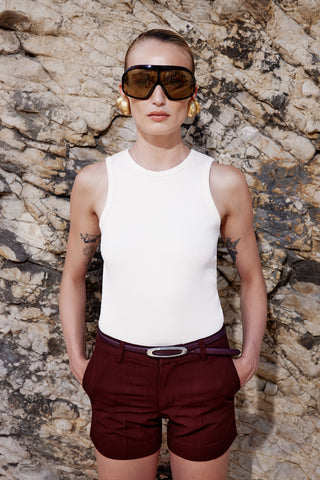TAILORED MINI SHORT IN ECOVERO-WOOL