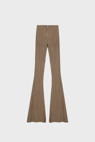 CRYSTAL-EMBELLISHED FLARED PANTS IN CREPE-JERSEY