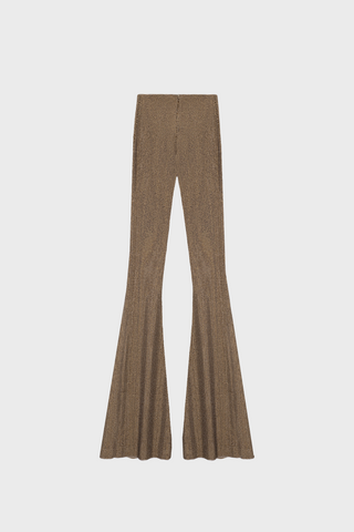 CRYSTAL-EMBELLISHED FLARED PANTS IN CREPE-JERSEY