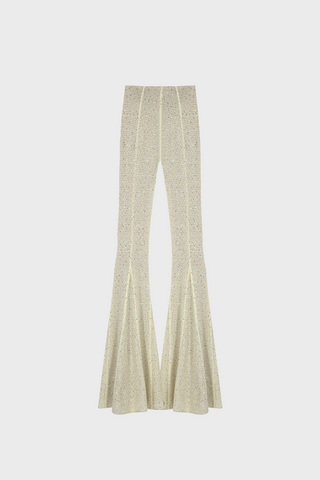 GODET PANTS IN SEQUIN-EMBELLISHED JERSEY