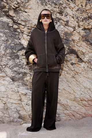 SUN-FADED WIDE-LEG SWEATPANTS IN COTTON-JERSEY
