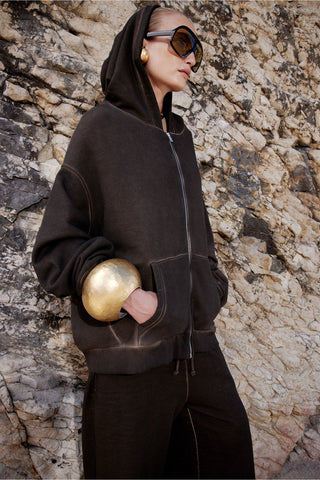 SUN-FADED OVERSIZED HOODIE IN COTTON-JERSEY