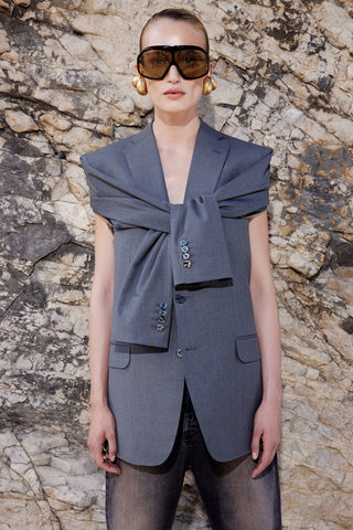 DOUBLE-ARMHOLE TAILORED JACKET IN WOOL