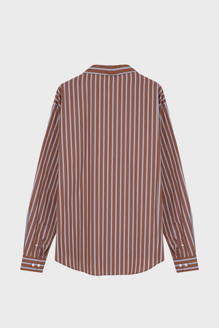 STRIPED LOOSE-FIT SHIRT IN COTTON-POPLIN
