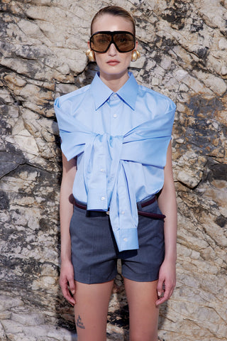 TAILORED MINI SHORT IN WOOL