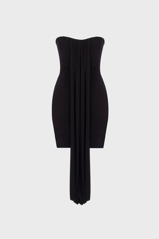 STRAPLESS MINI DRESS IN VISCOSE-JERSEY