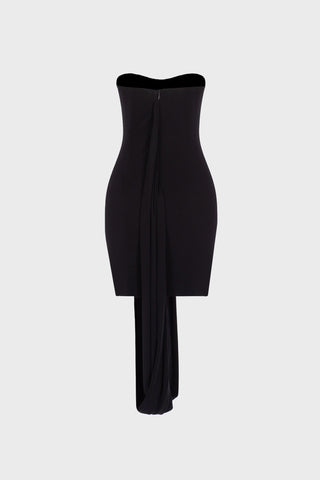 STRAPLESS MINI DRESS IN VISCOSE-JERSEY