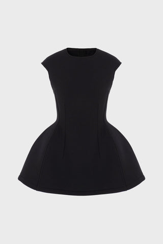 SCULPTED MINI DRESS IN COTTON-JERSEY