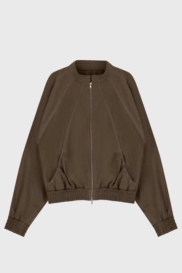 SHORT BLOUSON JACKET IN TECHNICAL-COTTON