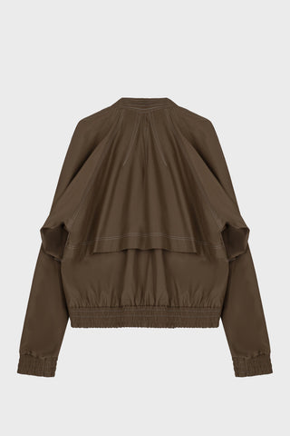 SHORT BLOUSON JACKET IN TECHNICAL-COTTON