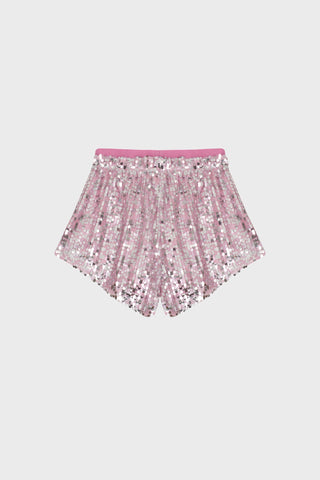 MINI SHORTS IN SEQUIN-EMBELLISHED TULLE