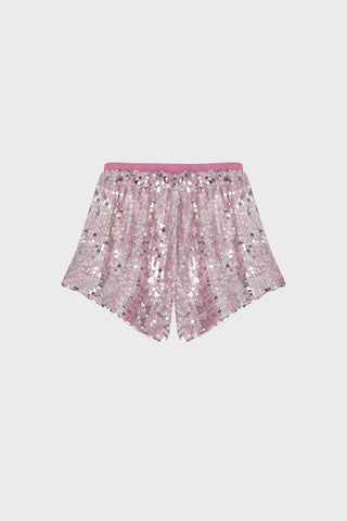MINI SHORTS IN SEQUIN-EMBELLISHED TULLE