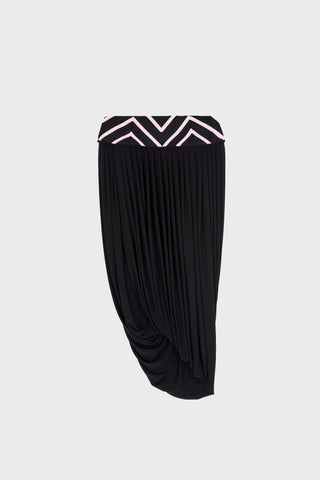 DRAPED MIDI SKIRT IN VISCOSE-JERSEY