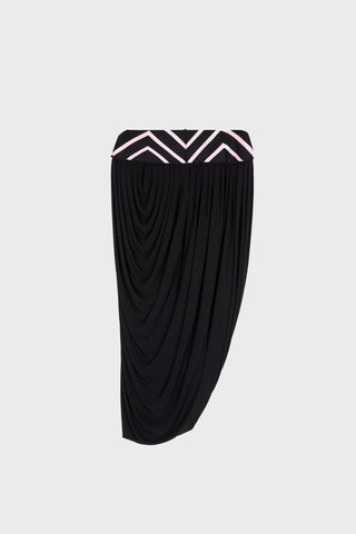 DRAPED MIDI SKIRT IN VISCOSE-JERSEY