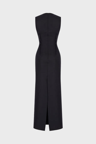 TAILORED MIDI DRESS IN MERINO-WOOL