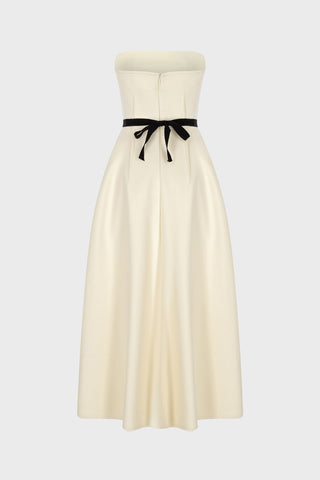 TAILORED MIDI DRESS IN SILKY-WOOL