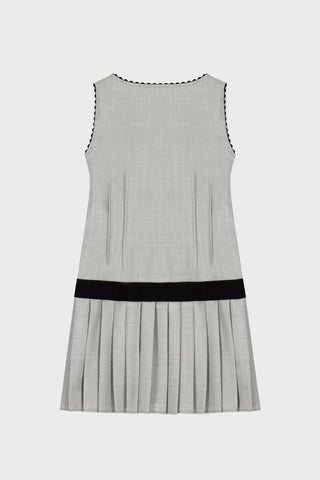 TAILORED GILET DRESS IN VIRGIN-WOOL
