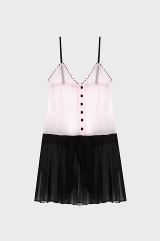 TAILORED GILET DRESS IN SILK-ORGANZA