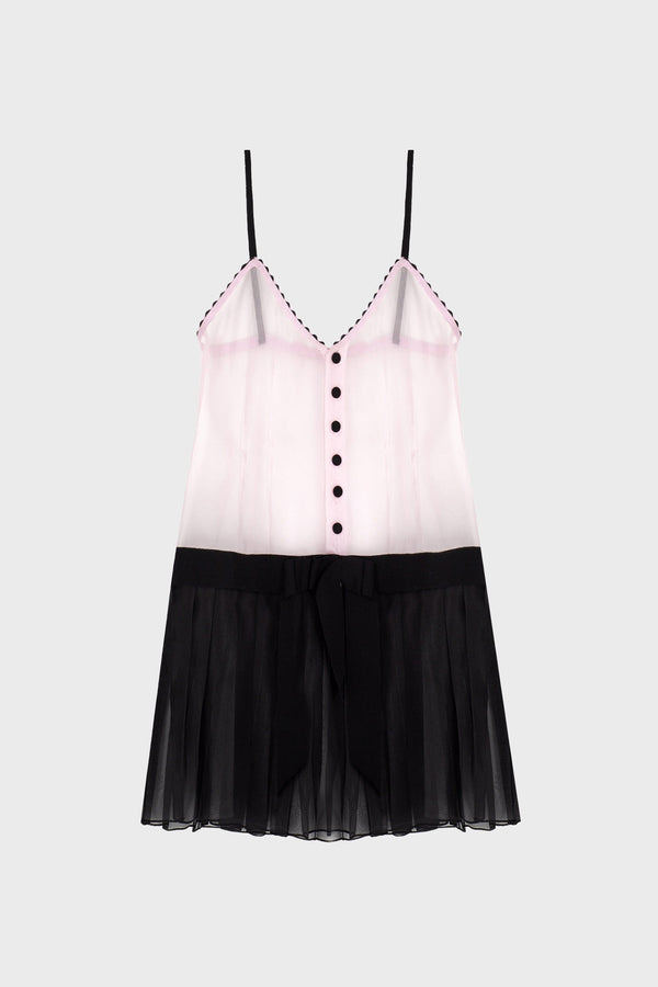 TAILORED GILET DRESS IN SILK-ORGANZA