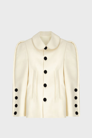 TAILORED SCULPTED JACKET IN SILKY-WOOL