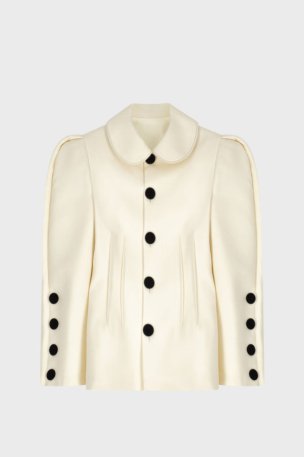 TAILORED SCULPTED JACKET IN SILKY-WOOL
