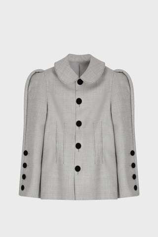 TAILORED SCULPTED JACKET IN VIRGIN-WOOL
