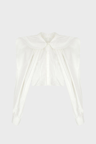 TAILORED SCULPTED SHIRT IN COTTON-POPLIN