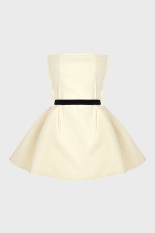 TAILORED MINI DRESSS IN SILKY-WOOL