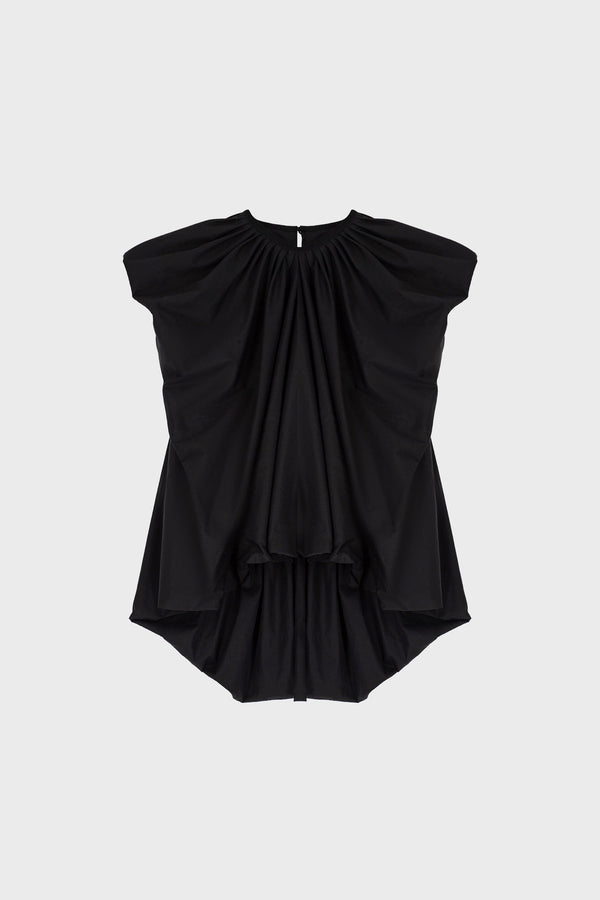 TAILORED TOP IN COTTON-POPLIN