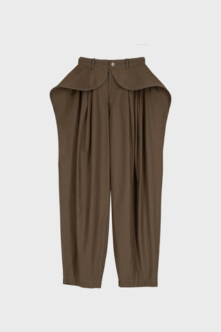 TAILORED SCULPTED PANTS IN TECHNICAL-COTTON
