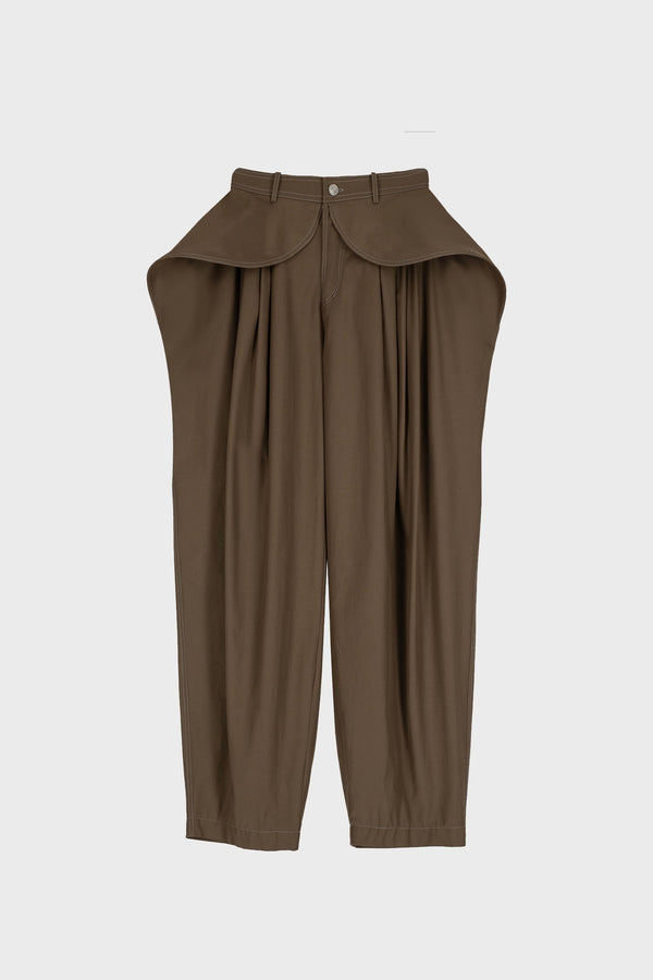 TAILORED SCULPTED PANTS IN TECHNICAL-COTTON