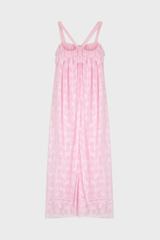 RUFFLED MAXI DRESS IN LACE