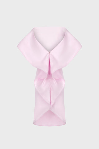 TAILORED MINI DRESS IN COTTON-SATIN