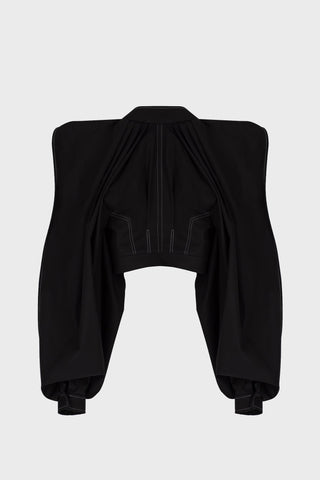 SCULPTED BLOUSON JACKET IN TECHNICAL-COTTON