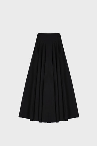 PANELED MAXI SKIRT IN TECHNICAL-COTTON