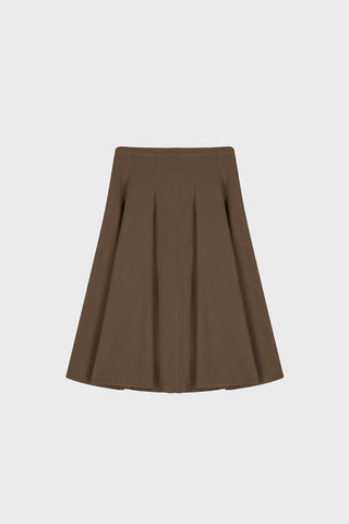 PANELED MIDI SKIRT IN TECHNICAL-COTTON