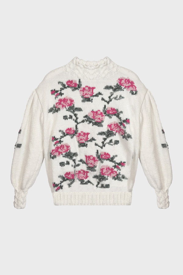HAND-KNIT GORDES SWEATER IN WOOL