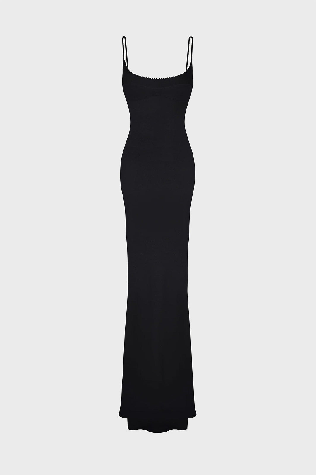 SPAGHETTI-STRAP MAXI DRESS IN CREPE-JERSEY