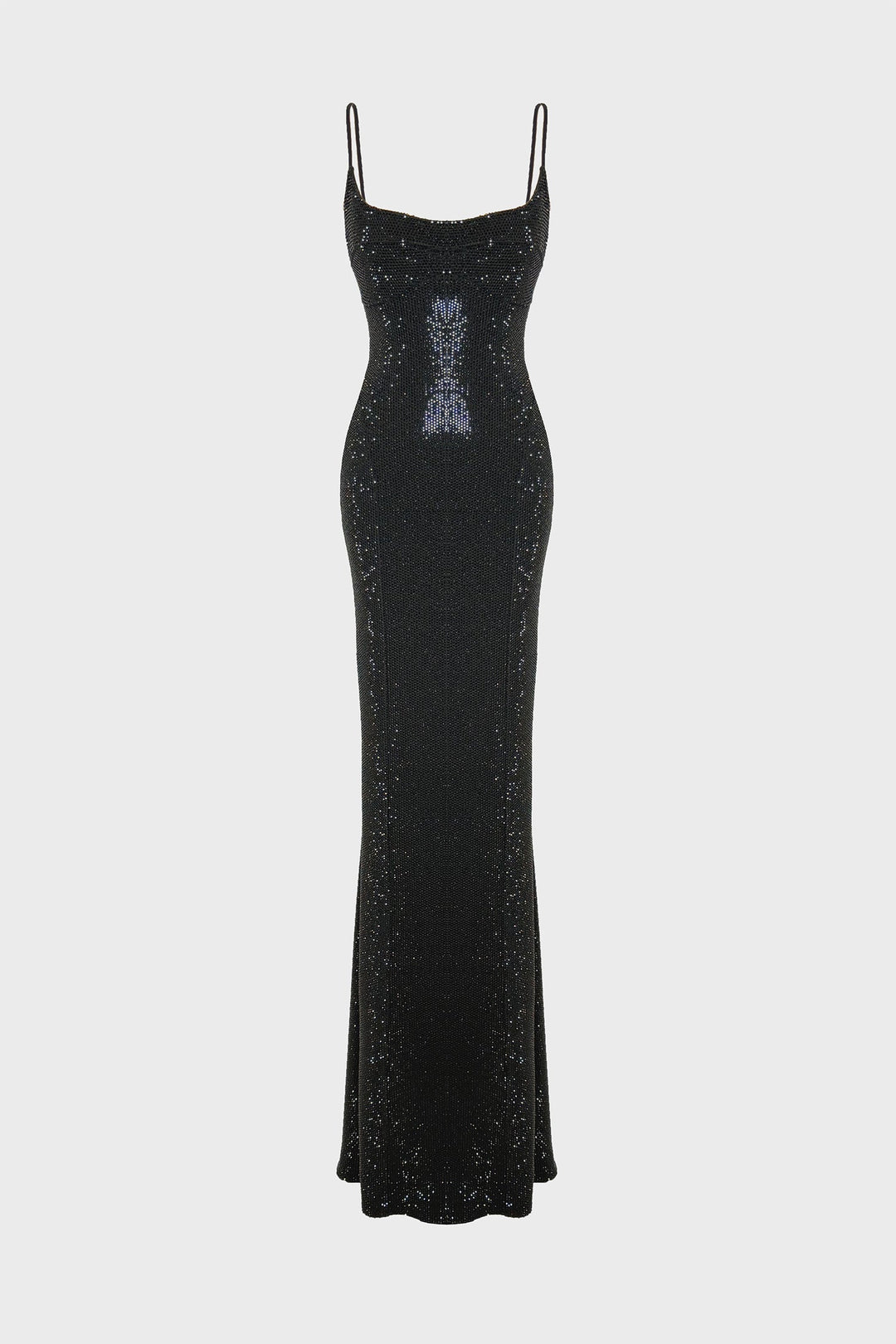 CRYSTAL-EMBELLISHED MAXI DRESS IN MESH