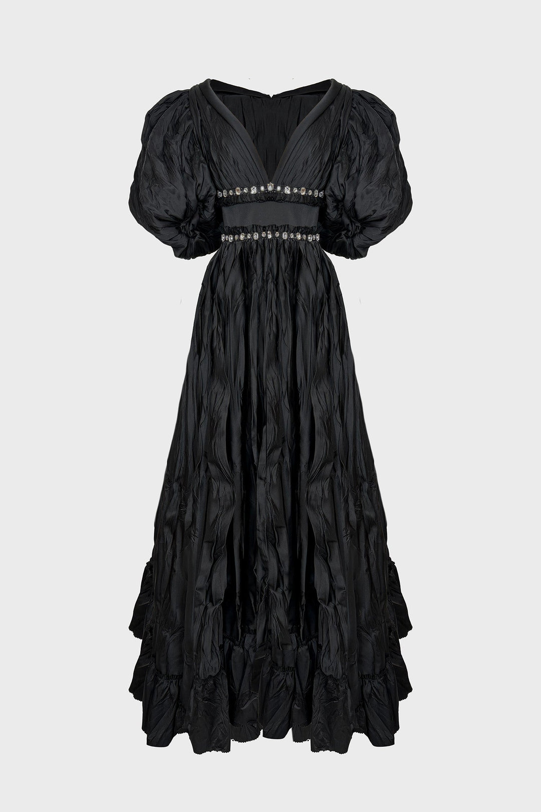 V-NECK MAXI DRESS IN SATIN