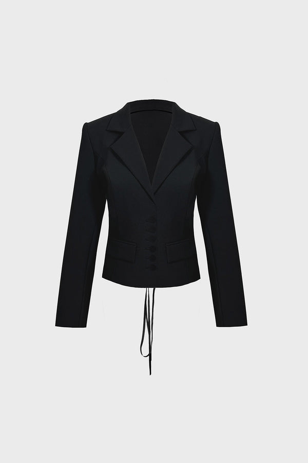 TAILORED CROPPED JACKET IN WOOL