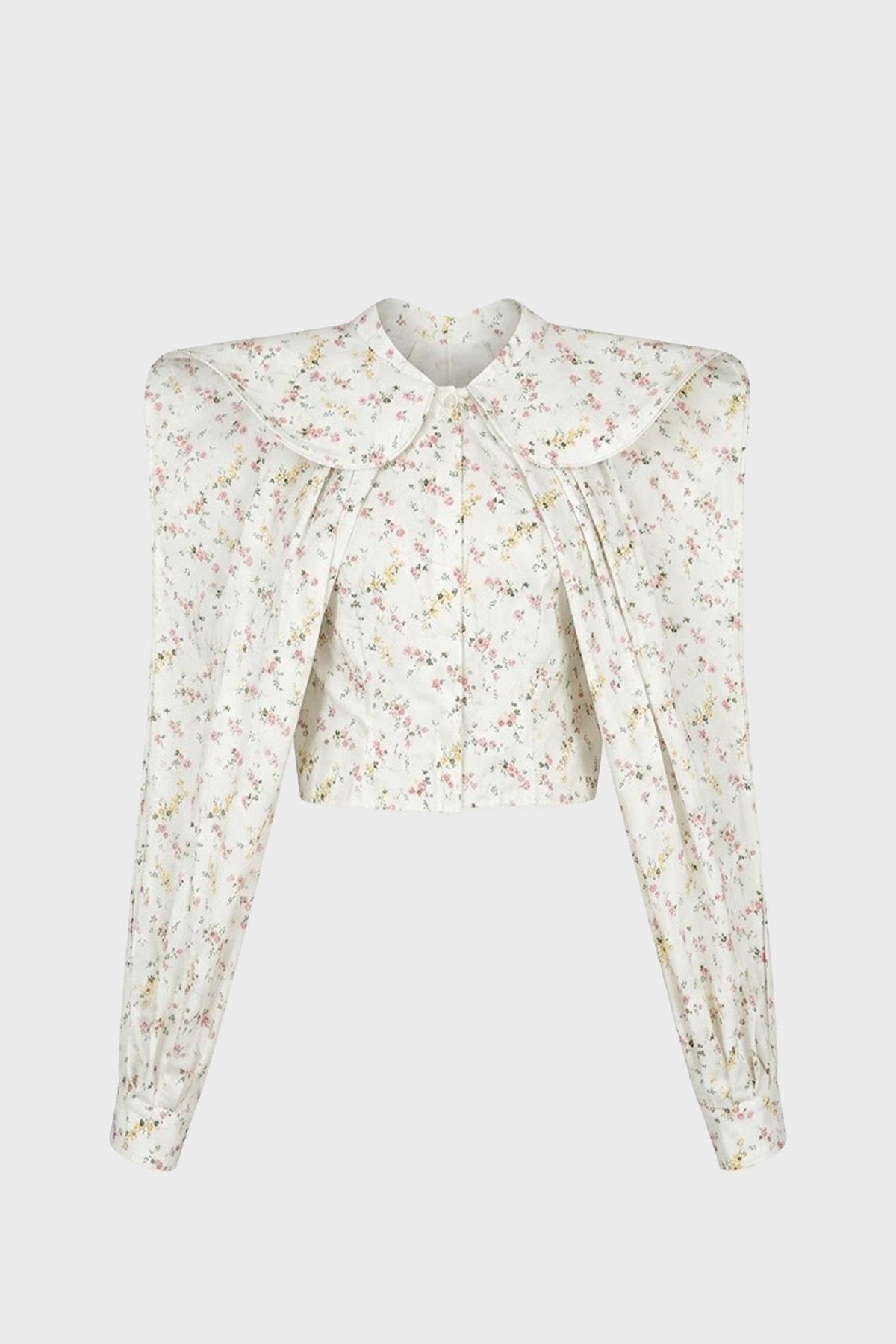 TAILORED SCULPTED SHIRT IN PRINTED-COTTON