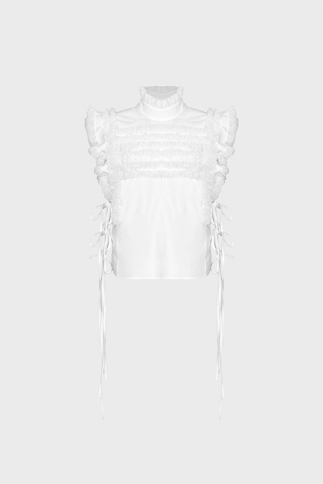TAILORED SLEEVELESS TOP IN COTTON-POPLIN