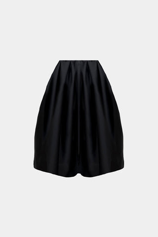 HAND-PLEATED MIDI SKIRT IN SATIN