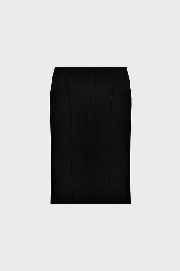 TAILORED MIDI SKIRT IN WOOL